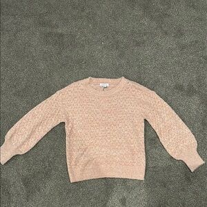 Liz Claiborne Pink Crew Neck Sweater with Textured Knit